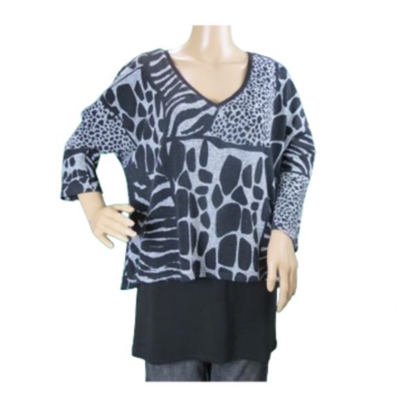 Frank Lyman Animal Print Tunic - Picture 1 of 4
